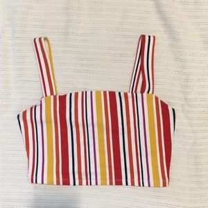 Forever 21 cropped multi colored tank top